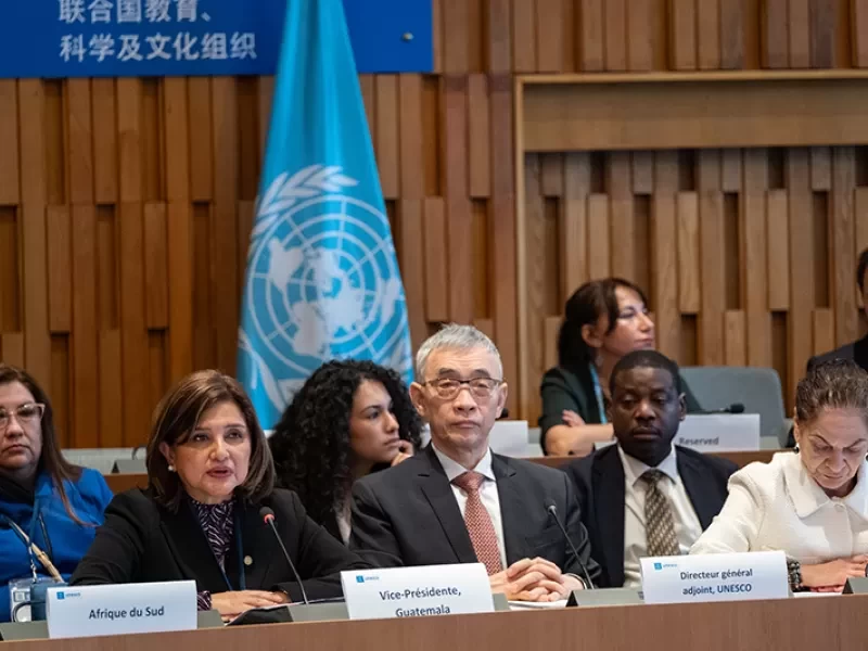 Vicepresidenta Karin Herrera participa en el Diálogo Global Ministerial de Ciencia Diplomática
