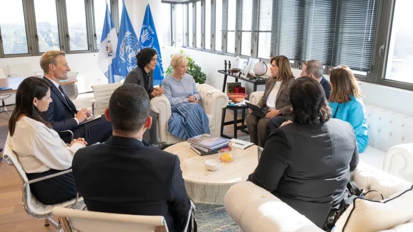 Reunión de alto nivel con la Directora Ejecutiva del Programa Mundial de Alimentos, Cindy McCain, y con el Director Ejecutivo Adjunto, Carl Skau, acompañados por Andrew Stanhope, Representante  PMA Guatemala