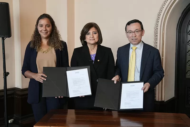 La presidenta en funciones Dra. Karin Herrera, junto a Organización Internacional para las Migraciones (OIM), con el apoyo de la República de Corea lanzaron el proyecto para mejorar los servicios de reintegración para retornados guatemaltecos